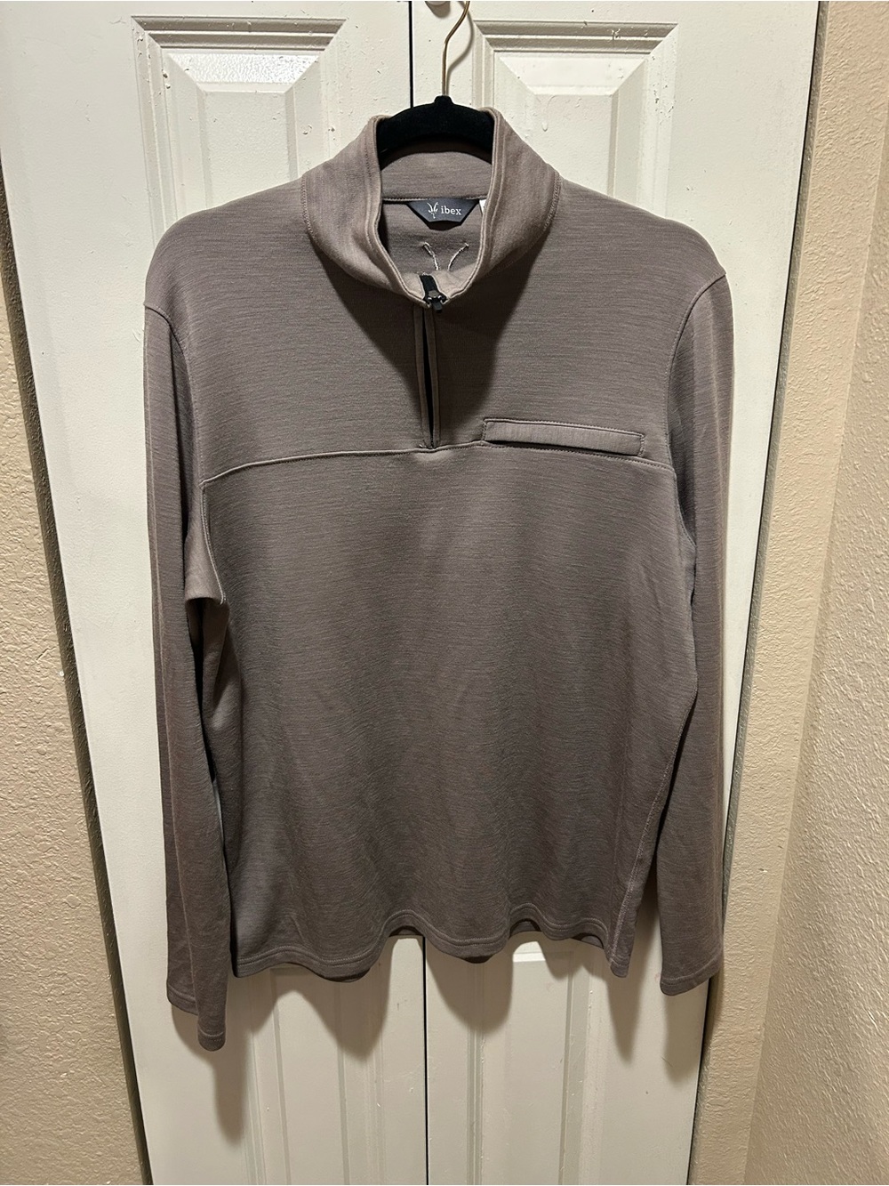 Ibex Wool 100% Quarter Zip Men’s Mid-Weight Pullover , Large